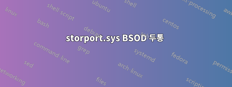 storport.sys BSOD 두통