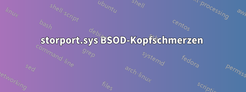 storport.sys BSOD-Kopfschmerzen