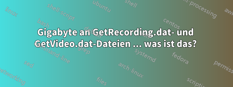 Gigabyte an GetRecording.dat- und GetVideo.dat-Dateien ... was ist das?