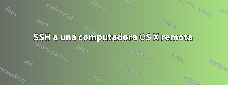 SSH a una computadora OS X remota