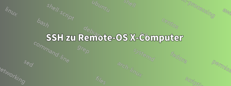 SSH zu Remote-OS X-Computer