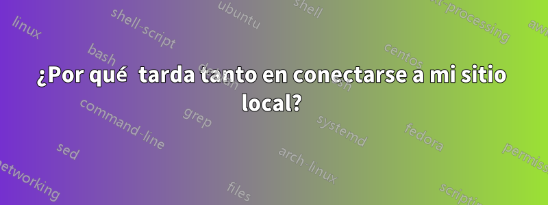 ¿Por qué tarda tanto en conectarse a mi sitio local?