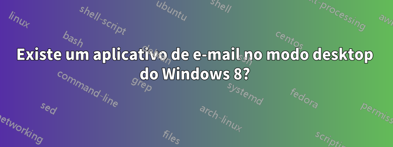 Existe um aplicativo de e-mail no modo desktop do Windows 8?