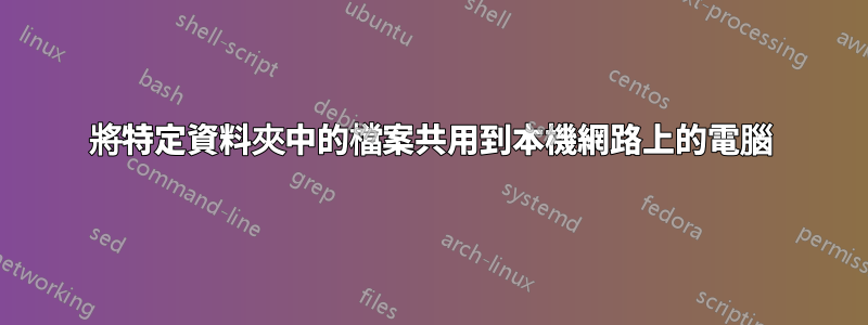 將特定資料夾中的檔案共用到本機網路上的電腦