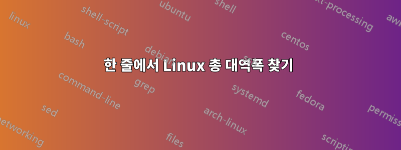 한 줄에서 Linux 총 대역폭 찾기