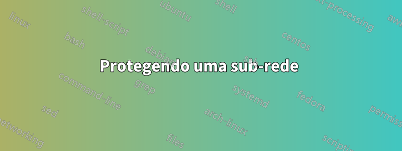 Protegendo uma sub-rede