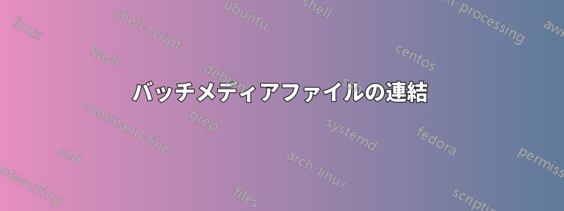 バッチメディアファイルの連結