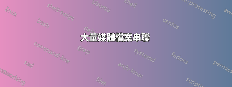 大量媒體檔案串聯