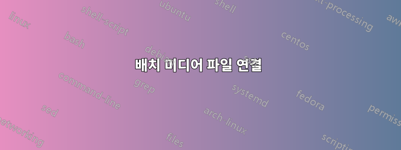 배치 미디어 파일 연결