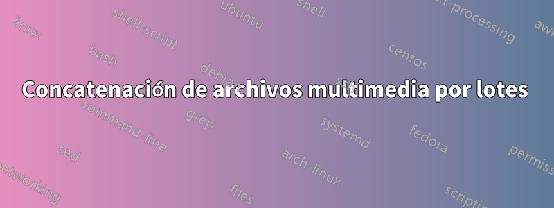 Concatenación de archivos multimedia por lotes