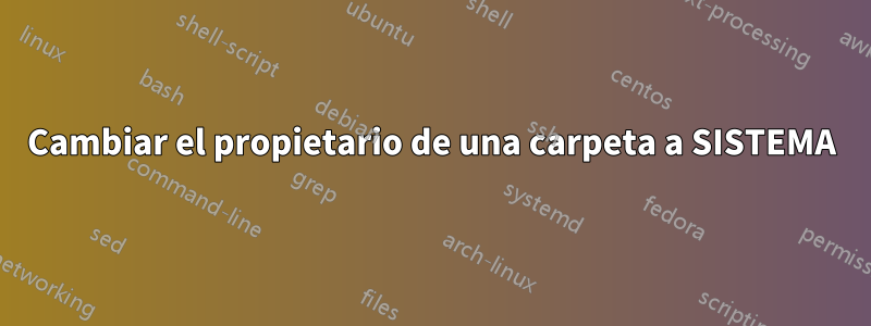 Cambiar el propietario de una carpeta a SISTEMA