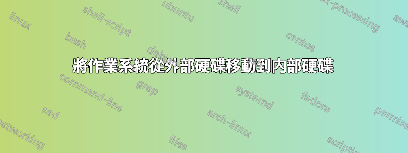 將作業系統從外部硬碟移動到內部硬碟