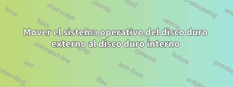 Mover el sistema operativo del disco duro externo al disco duro interno