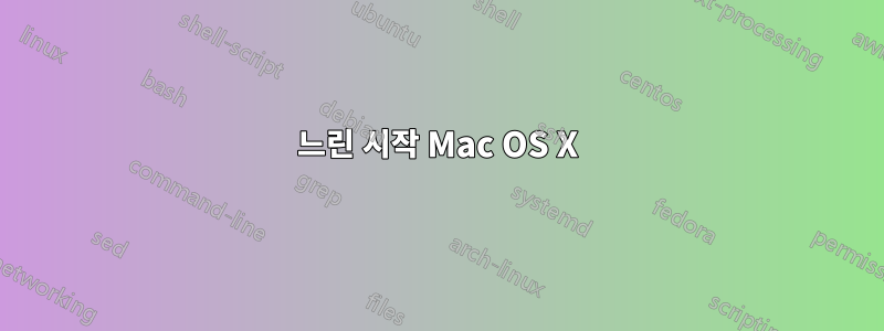 느린 시작 Mac OS X