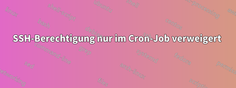 SSH-Berechtigung nur im Cron-Job verweigert