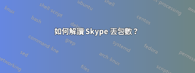 如何解讀 Skype 丟包數？