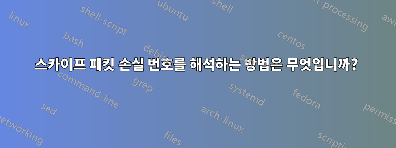 스카이프 패킷 손실 번호를 해석하는 방법은 무엇입니까?