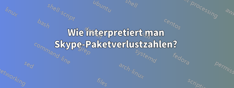 Wie interpretiert man Skype-Paketverlustzahlen?