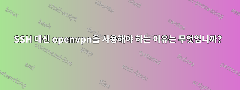 SSH 대신 openvpn을 사용해야 하는 이유는 무엇입니까? 