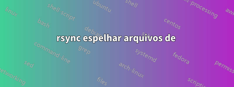 rsync espelhar arquivos de