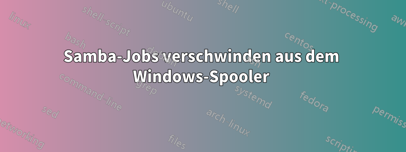 Samba-Jobs verschwinden aus dem Windows-Spooler