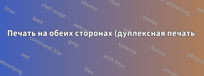 Печать на обеих сторонах (дуплексная печать) по умолчанию в Excel 2010