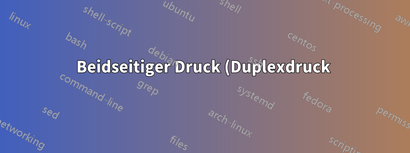 Beidseitiger Druck (Duplexdruck) standardmäßig in Excel 2010