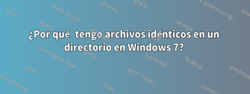 ¿Por qué tengo archivos idénticos en un directorio en Windows 7?