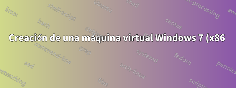Creación de una máquina virtual Windows 7 (x86) con VM Player: contenido del disco duro: varios archivos frente a un solo archivo