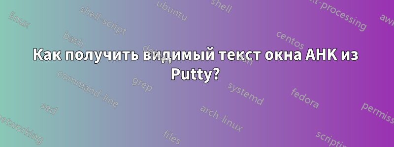 Как получить видимый текст окна AHK из Putty?