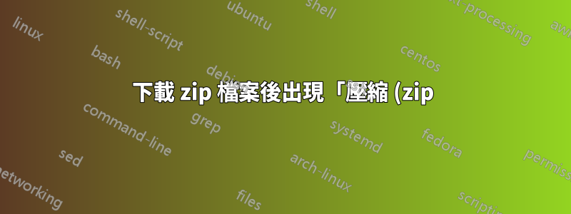 下載 zip 檔案後出現「壓縮 (zip) 資料夾無效或損壞」錯誤 - 有時但並非總是如此