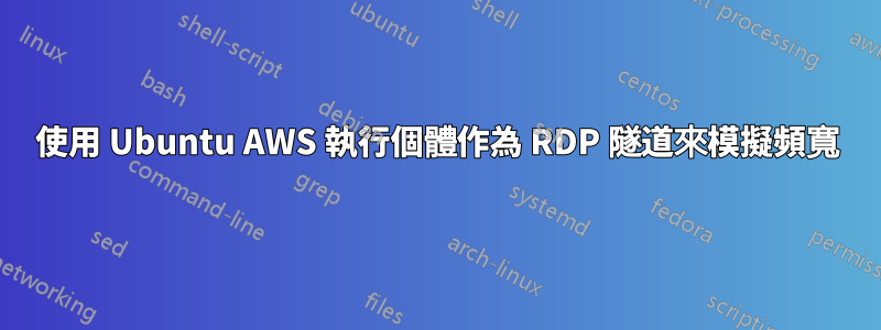 使用 Ubuntu AWS 執行個體作為 RDP 隧道來模擬頻寬