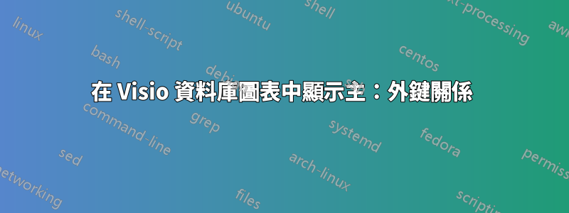 在 Visio 資料庫圖表中顯示主：外鍵關係