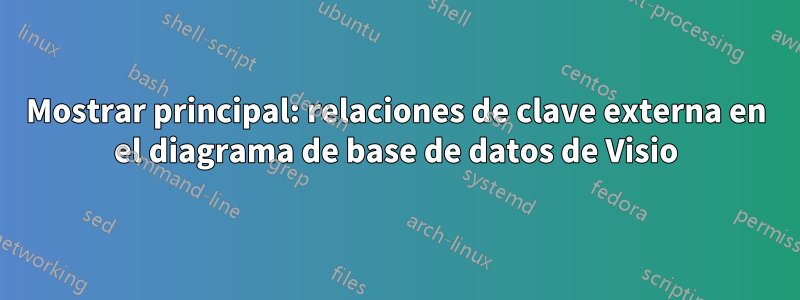 Mostrar principal: relaciones de clave externa en el diagrama de base de datos de Visio