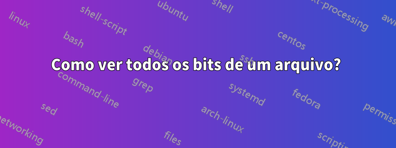 Como ver todos os bits de um arquivo?