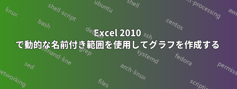 Excel 2010 で動的な名前付き範囲を使用してグラフを作成する