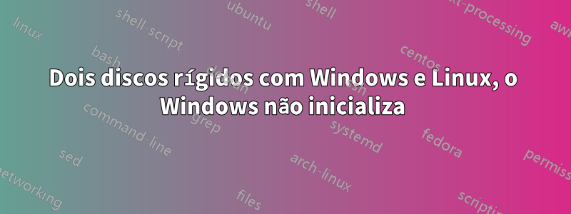 Dois discos rígidos com Windows e Linux, o Windows não inicializa