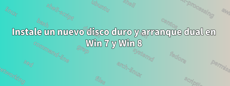 Instale un nuevo disco duro y arranque dual en Win 7 y Win 8