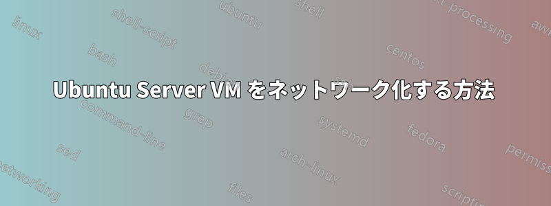 Ubuntu Server VM をネットワーク化する方法