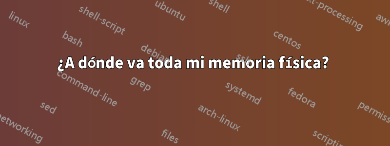 ¿A dónde va toda mi memoria física?