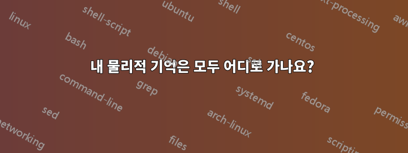 내 물리적 기억은 모두 어디로 가나요?