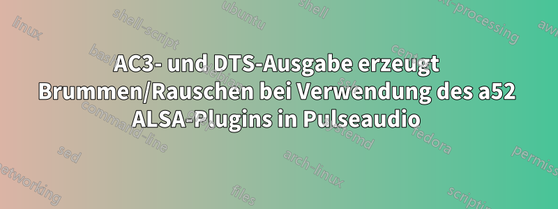 AC3- und DTS-Ausgabe erzeugt Brummen/Rauschen bei Verwendung des a52 ALSA-Plugins in Pulseaudio