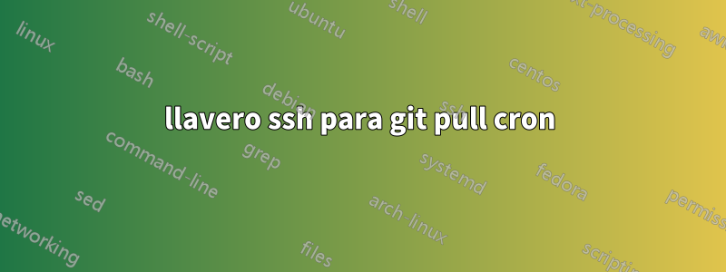 llavero ssh para git pull cron