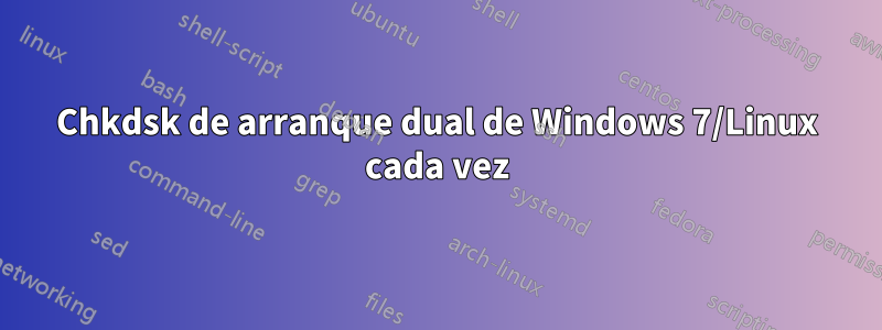 Chkdsk de arranque dual de Windows 7/Linux cada vez