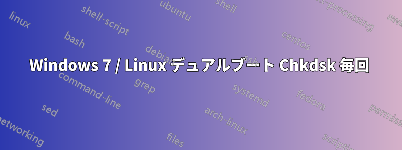 Windows 7 / Linux デュアルブート Chkdsk 毎回