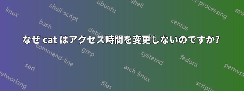 なぜ cat はアクセス時間を変更しないのですか?