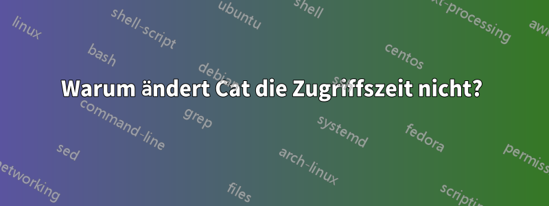 Warum ändert Cat die Zugriffszeit nicht?