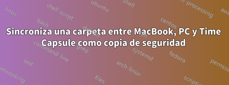 Sincroniza una carpeta entre MacBook, PC y Time Capsule como copia de seguridad