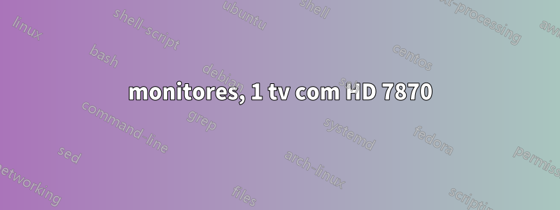 2 monitores, 1 tv com HD 7870