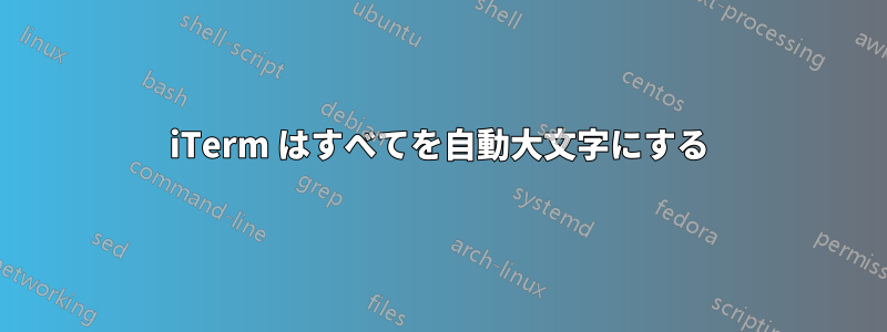 iTerm はすべてを自動大文字にする